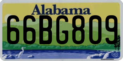 AL license plate 66BG809