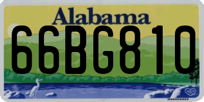 AL license plate 66BG810