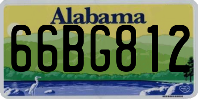 AL license plate 66BG812