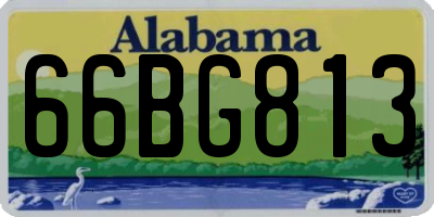 AL license plate 66BG813