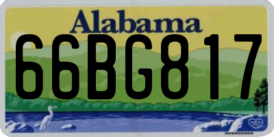 AL license plate 66BG817