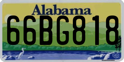 AL license plate 66BG818