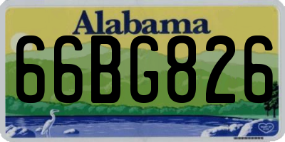 AL license plate 66BG826