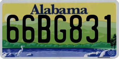 AL license plate 66BG831