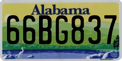 AL license plate 66BG837