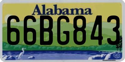 AL license plate 66BG843