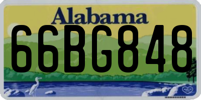 AL license plate 66BG848