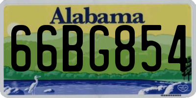 AL license plate 66BG854