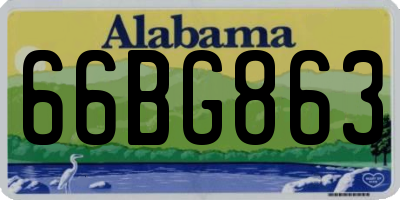 AL license plate 66BG863