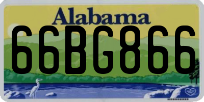 AL license plate 66BG866