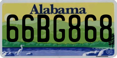 AL license plate 66BG868