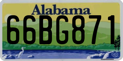 AL license plate 66BG871