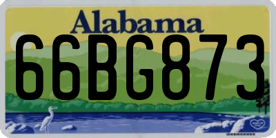 AL license plate 66BG873