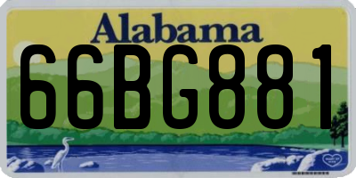 AL license plate 66BG881