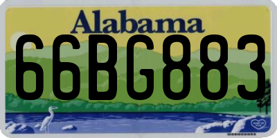 AL license plate 66BG883