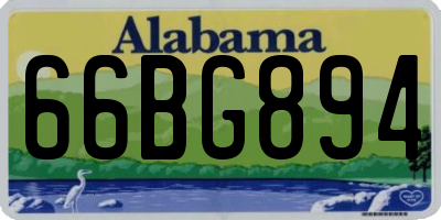 AL license plate 66BG894