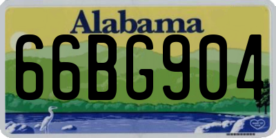 AL license plate 66BG904