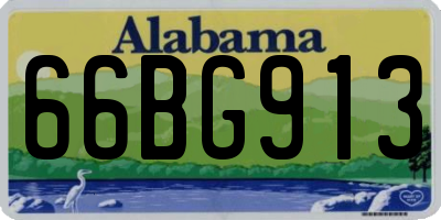 AL license plate 66BG913