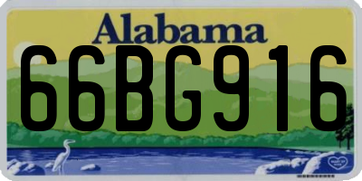 AL license plate 66BG916