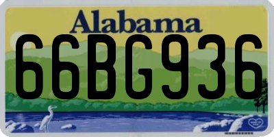 AL license plate 66BG936