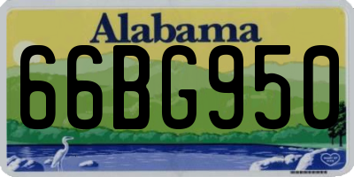 AL license plate 66BG950