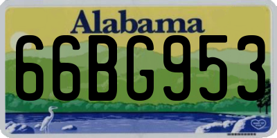 AL license plate 66BG953