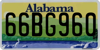 AL license plate 66BG960
