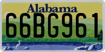 AL license plate 66BG961