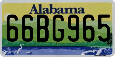 AL license plate 66BG965