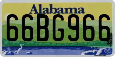 AL license plate 66BG966