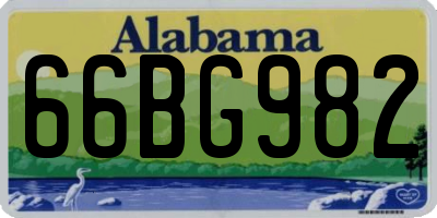 AL license plate 66BG982