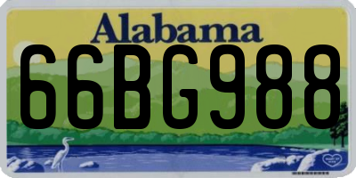 AL license plate 66BG988