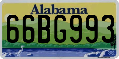 AL license plate 66BG993