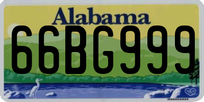 AL license plate 66BG999