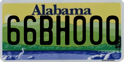 AL license plate 66BH000