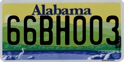 AL license plate 66BH003