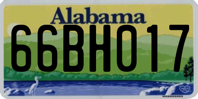 AL license plate 66BH017