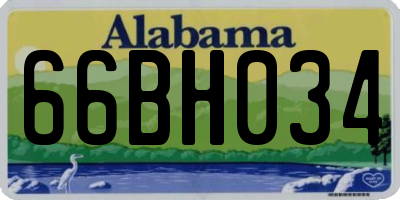 AL license plate 66BH034