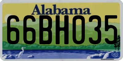 AL license plate 66BH035