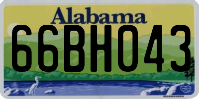 AL license plate 66BH043