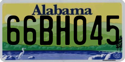AL license plate 66BH045