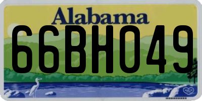AL license plate 66BH049