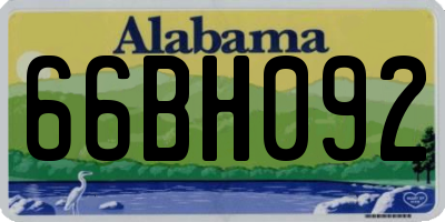 AL license plate 66BH092