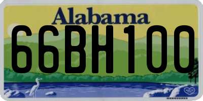 AL license plate 66BH100