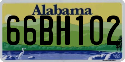 AL license plate 66BH102