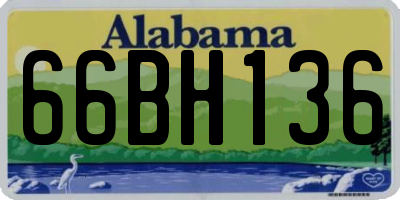 AL license plate 66BH136