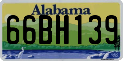 AL license plate 66BH139