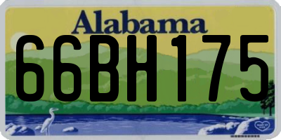 AL license plate 66BH175