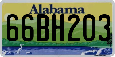 AL license plate 66BH203