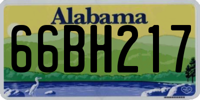AL license plate 66BH217